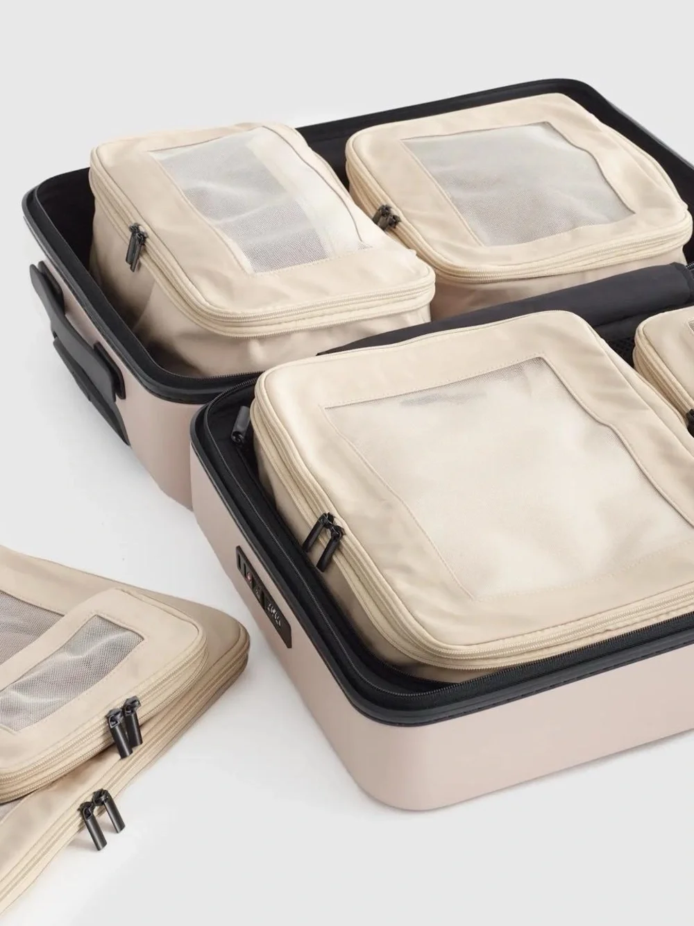 Quince Eco Compression Packing Cubes 6-Pack Beige- BRAND NEW